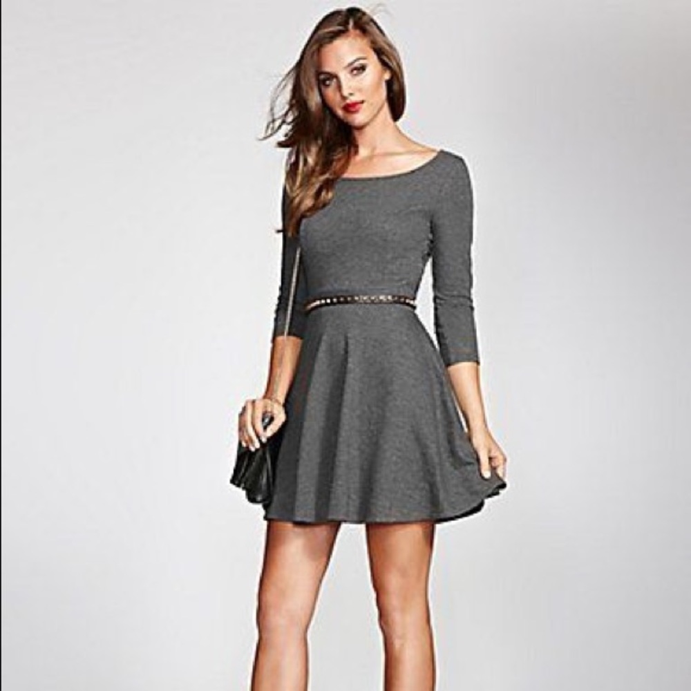 Guess Three Quarter Sleeve French Terry Dress